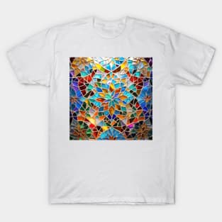 Colorful Glass Mosaik Pattern T-Shirt